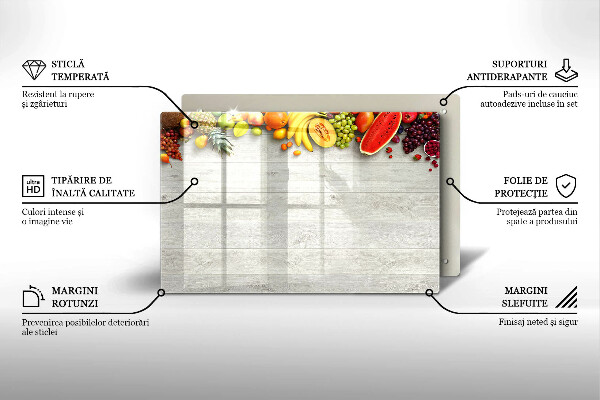 Osłona na płytę indukcyjną Owoce na osłonach