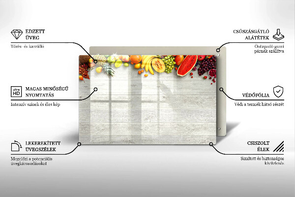 Osłona na płytę indukcyjną Owoce na osłonach
