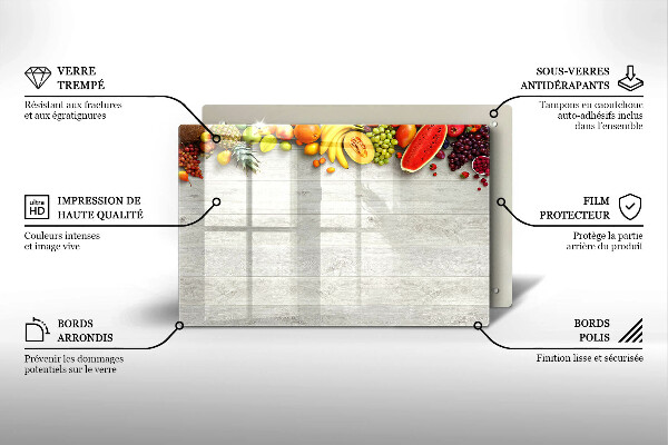 Osłona na płytę indukcyjną Owoce na osłonach