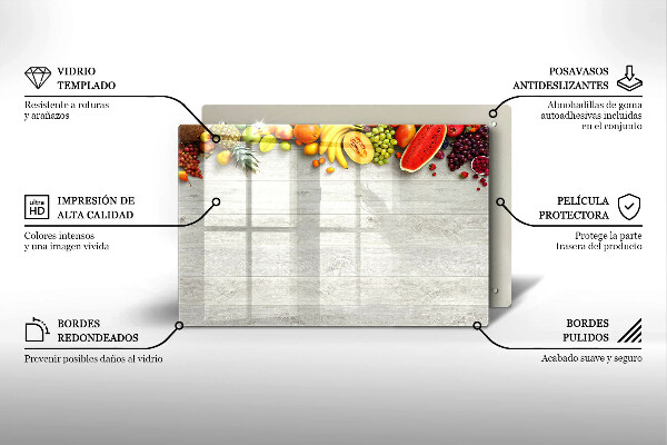 Osłona na płytę indukcyjną Owoce na osłonach