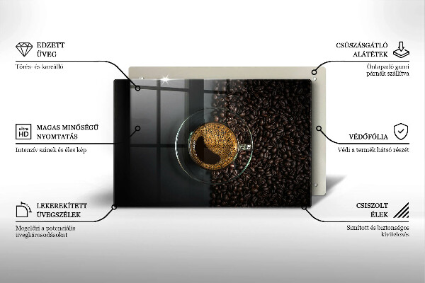 Osłona na płytę indukcyjną Kawa i ziarna
