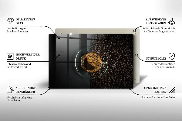 Osłona na płytę indukcyjną Kawa i ziarna
