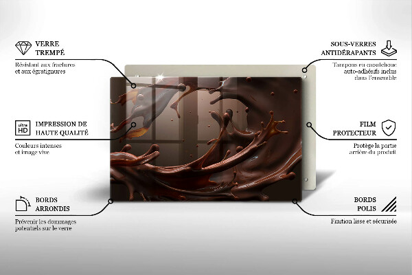 Osłona na płytę indukcyjną Płynna czekolada