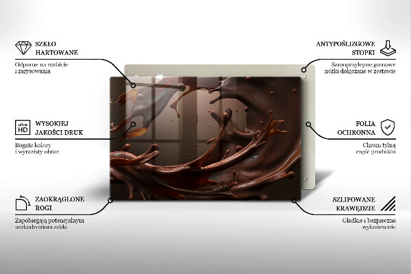 Osłona na płytę indukcyjną Płynna czekolada