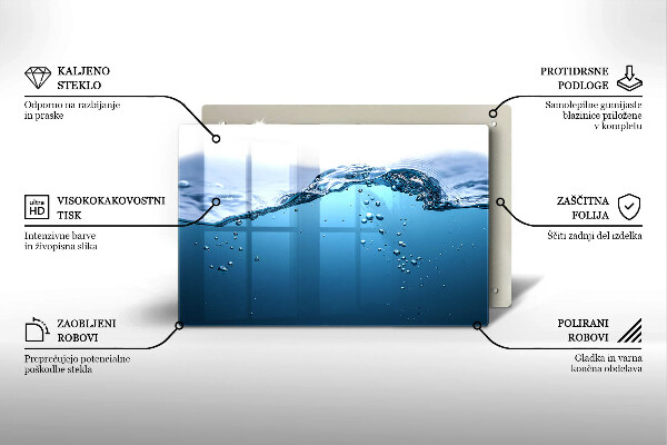 Osłona na płytę indukcyjną Błękitna woda