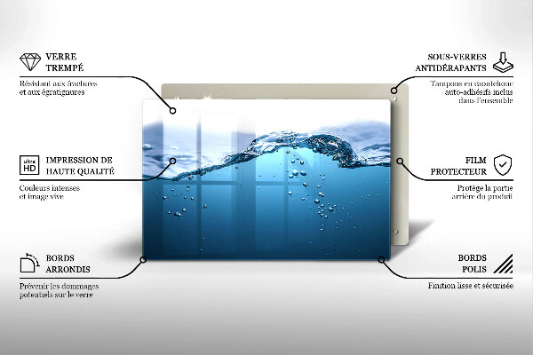 Osłona na płytę indukcyjną Błękitna woda