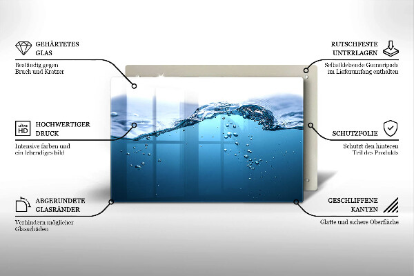 Osłona na płytę indukcyjną Błękitna woda