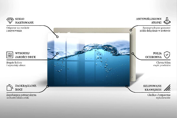 Osłona na płytę indukcyjną Błękitna woda