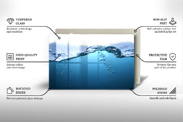 Osłona na płytę indukcyjną Błękitna woda