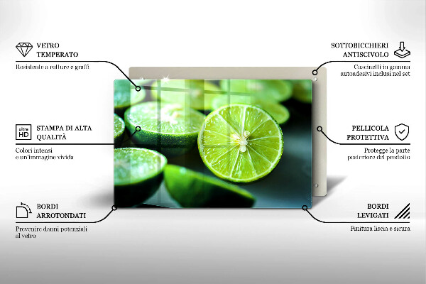 Osłona na płytę indukcyjną Cytrusy limonki