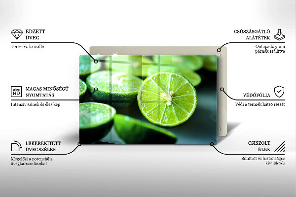 Osłona na płytę indukcyjną Cytrusy limonki