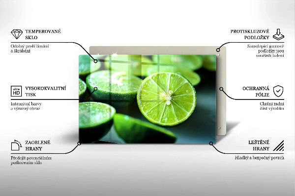 Osłona na płytę indukcyjną Cytrusy limonki