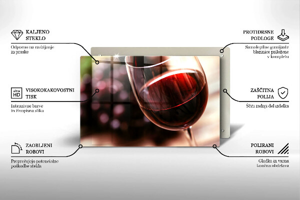 Osłona płyty indukcyjnej Kieliszek czerwonego wina