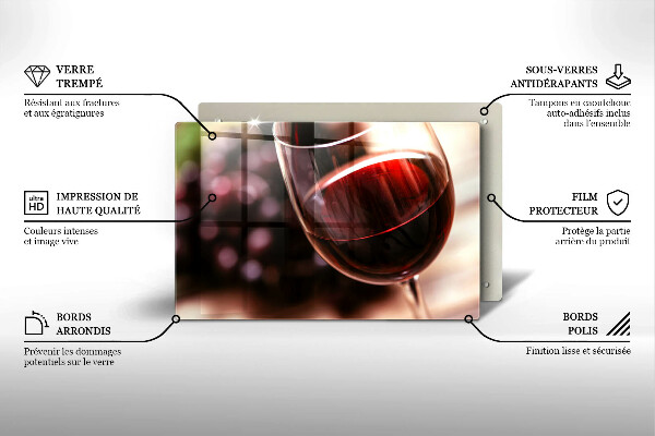 Osłona płyty indukcyjnej Kieliszek czerwonego wina