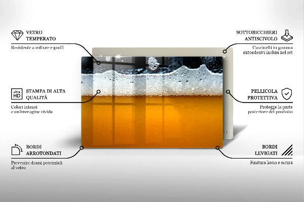 Osłona płyty indukcyjnej Napój piwo piana