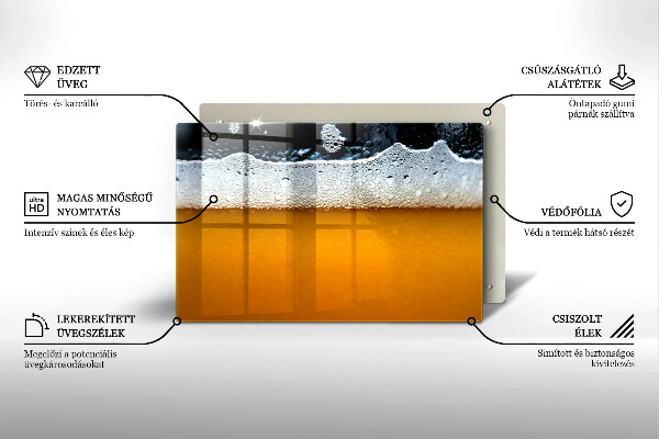 Osłona płyty indukcyjnej Napój piwo piana