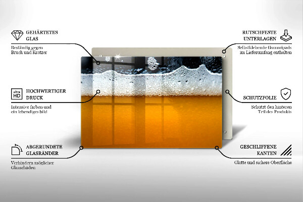 Osłona płyty indukcyjnej Napój piwo piana