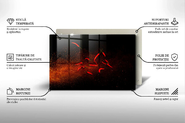 Osłona płyty indukcyjnej Ostre papryczki chili