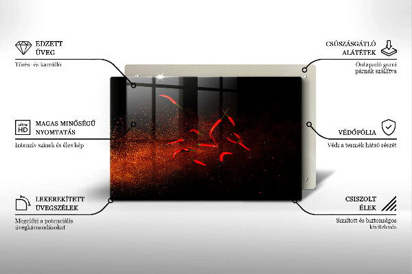 Osłona płyty indukcyjnej Ostre papryczki chili