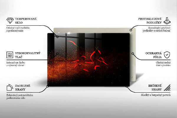 Osłona płyty indukcyjnej Ostre papryczki chili