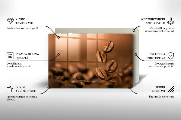 Osłona płyty indukcyjnej Ziarna kawy