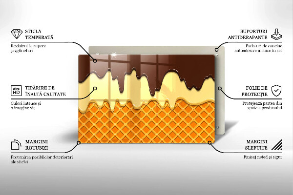 Osłona płyty indukcyjnej Ilustracja lody rożek
