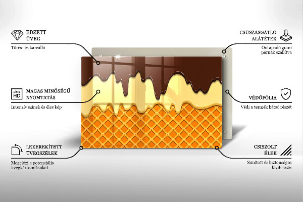 Osłona płyty indukcyjnej Ilustracja lody rożek