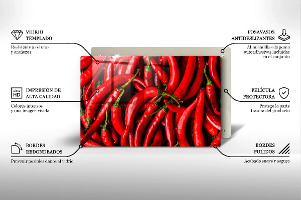 Osłona płyty indukcyjnej Ostre chili papryki