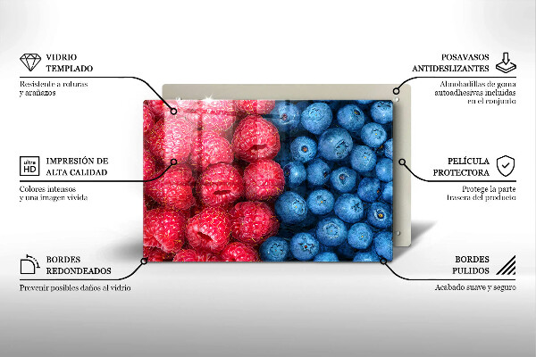 Osłona płyty indukcyjnej Owoce maliny i borówki