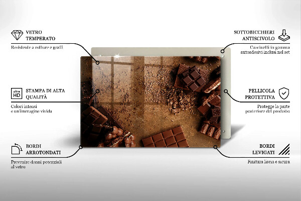 Osłona płyty indukcyjnej Słodycze czekolada