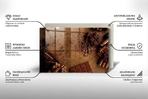 Osłona płyty indukcyjnej Słodycze czekolada
