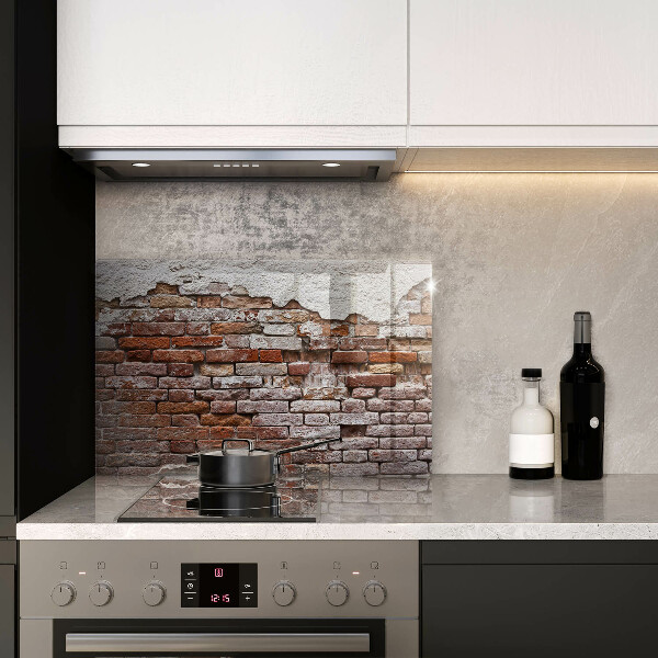 Osłona na płytę indukcyjną Stary mur cegły i beton