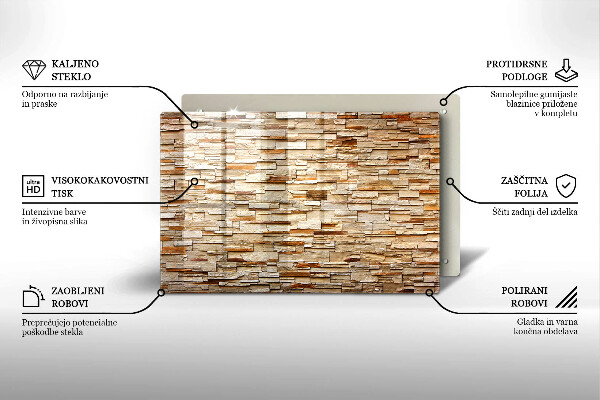 Osłona na płytę indukcyjną Tekstura ozdobne kamienie