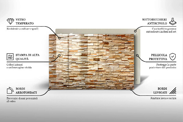 Osłona na płytę indukcyjną Tekstura ozdobne kamienie