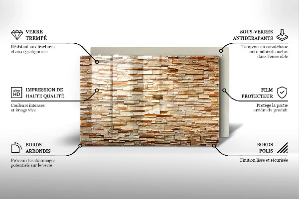 Osłona na płytę indukcyjną Tekstura ozdobne kamienie
