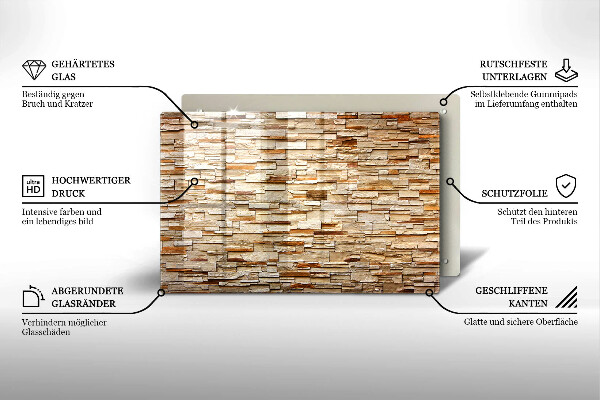 Osłona na płytę indukcyjną Tekstura ozdobne kamienie
