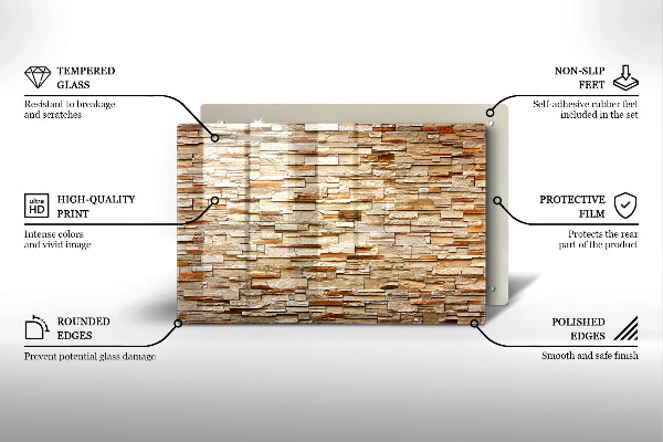 Osłona na płytę indukcyjną Tekstura ozdobne kamienie