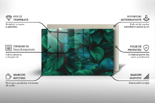 Osłona na ścianę do kuchni Dżungla liście