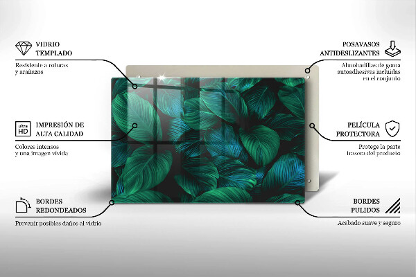 Osłona na ścianę do kuchni Dżungla liście