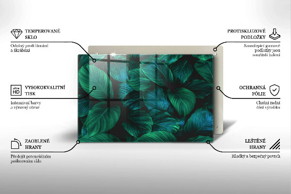 Osłona na ścianę do kuchni Dżungla liście