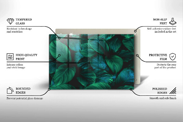 Osłona na ścianę do kuchni Dżungla liście