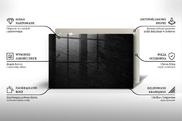 Osłona na płytę indukcyjną skała tekstura