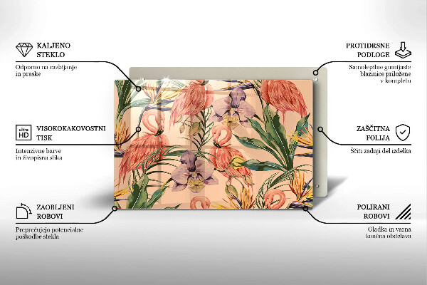 Osłona na płytę indukcyjną Ilustracja flamingi