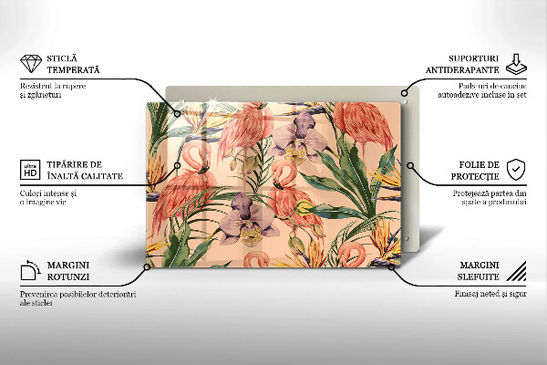 Osłona na płytę indukcyjną Ilustracja flamingi