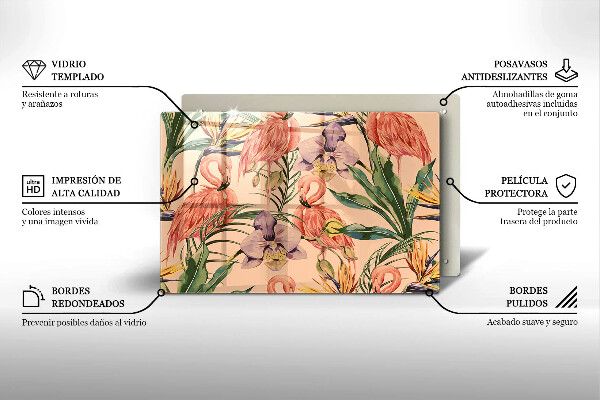 Osłona na płytę indukcyjną Ilustracja flamingi