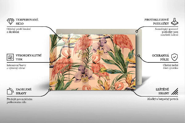 Osłona na płytę indukcyjną Ilustracja flamingi