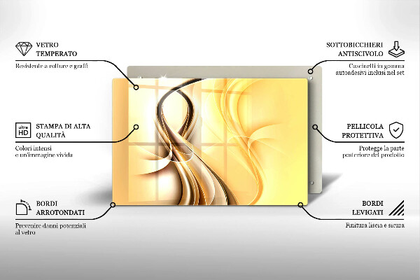 Osłona na płytę indukcyjną Abstrakcja dym
