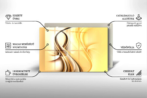 Osłona na płytę indukcyjną Abstrakcja dym