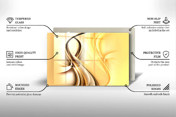 Osłona na płytę indukcyjną Abstrakcja dym