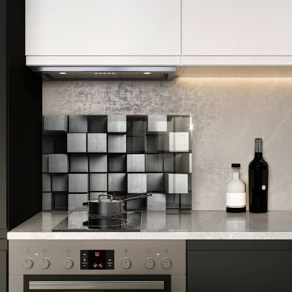 Osłona na płytę indukcyjną Abstrakcja kwadraty 3D